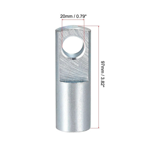 Air Cylinder Rod Clevis End I Type Connector With M20x1.5 Female Thread, 97mm Length, 80mm Bore, 20mm Hole Diameter