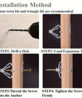 Steps to install 100 Pack Self Drilling Anchor Screws M3.5 Hollow Wall Kit with expansion tubes and zinc plated screws.