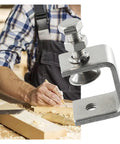 Heavy Duty Stainless Steel C Clamps For Welding And Construction Projects Secure Grip 16-25Mm Silver Finish Close-up on clamp with wooden project.