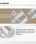 Pure Titanium 750ml Camping Pot With Spork Kit for Solo Backpacking shown with foldable handles and hangable design