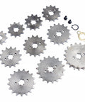 Riders Dream 420 Chain Motorcycle Front Sprocket With 17mm Bore Compatible With Fifty To Ninety Cc Mini Dirt Bikes Solid Sixteen Tooth Build with multiple steel sprockets.