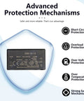 Top Tier 10W Ac Dc Power Brick Powers Up Clean 12V 0.85A Direct Current with advanced protection mechanisms displayed.