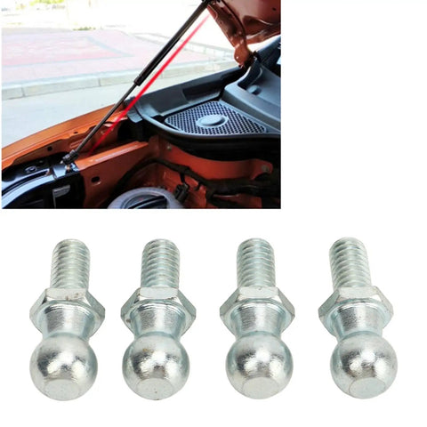 Heavy Duty 13mm Ball Pins Gas Lift Support Hardware Kit used on car hood with 4 steel ball pins visible