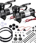 Heavy Duty 200 Psi Onboard Air Compressor For Cars And Trucks, 12 Volt Hella Quick Fill Blower with accessories and fittings.