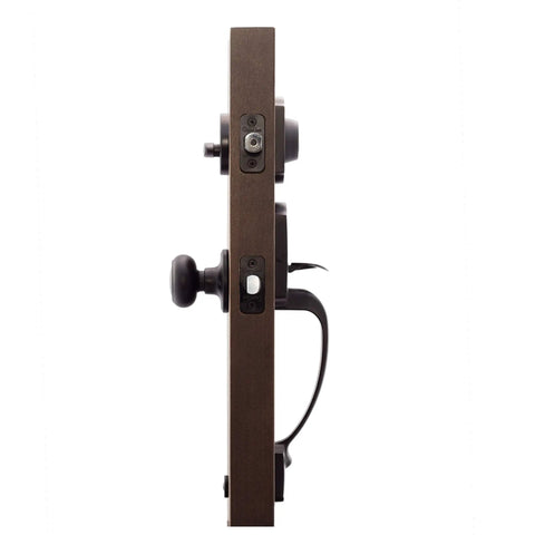 Heritage Front Door Handleset Black Finish With Colonial Knob Interior Built To Last Solid Cast Zinc Construction ANSI Grade 3 Security Residential Front Entrance Hardware Easy Install For Your Home Makeover