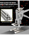 2 Piece Adjustable Hand Jack Lifter Set, 440 Lb Heavy Duty Workhorse for precision leveling with stainless steel body.