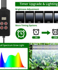 Timer upgrade and lighting features of Seed Starter Tray With Grow Light And Digital Controller 80 Cell Germination Kit