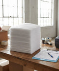 Stack of 200 Pcs Moving Pro Grade Cushioning Foam Pouches And Sheets 11.8 By 9.8 Inches White Foam Pouch for safe item transit