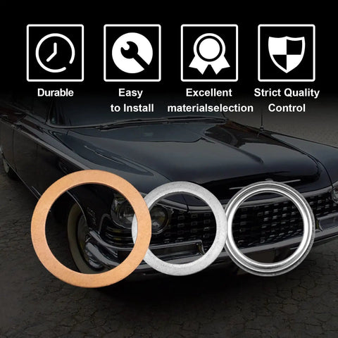 Image of Toyota Lexus Scion Differential And Transfer Case Crush Washer Gasket Kit For Your Ride showing three gaskets with product benefits.
