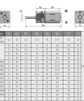 Diagram of 3V DC Micro Gear Motor With 15 RPM Output dimensions and specifications, including gearbox and model variations.
