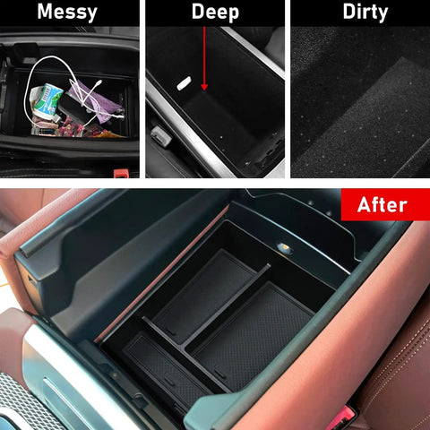 BMW X5 G05 X6 G06 X7 G07 Center Console Organizer Tray Storage For 2019 To 2026 Models with organized tray installed