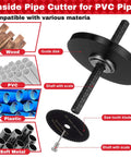 PVC Pipe Reamer Kit With Deburring Tool And Cutter Set for Plastic Pipe 11 Piece Pro Grade Plumbing Tool Kit inside pipe cutter.