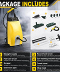 Package includes accessories for 3.5L Industrial Steam Cleaner With 3000W Power For Tough Grime and tile cleaning.