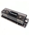 0 Gauge In Line ANL Fuse Holder With 200 Amp Fuse For Car Audio Power Wiring, Easy Set Screws, Accepts 0 Or 2 Gauge Wire