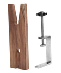 Table Bench Clamps For Jewelry Making And Metal Crafting, V Slot C Clamp Bench Mount, wood pin and metal clamp close-up