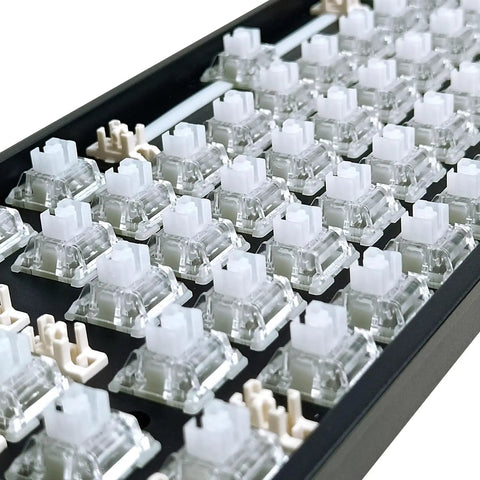 Silent Magnetic Hall Effect Linear Switches For Mechanical Gaming Keyboards 2 Pin Hot Swap Kit 35 Pieces mounted in keyboard frame