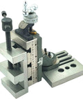 Beefy Cast Iron Mini Vertical Milling Slide With Two Inch Steel Vise And Swivel Base For 7 X 14 Mini Lathe Machine Quick Cross Slide Swap Plug And Play Setup, compact milling slide with steel vise