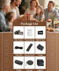 Package contents of 4K Video Camcorder For YouTube Vlogging With 64MP Photos, 18x Digital Zoom, 3 Inch IPS Touchscreen included.