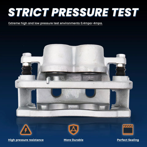 Front view of Two Pack Front Disc Brake Caliper Assembly With Bracket For Chevy Avalanche Silverado 1500 Suburban Tahoe
