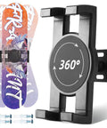 Skateboard Deck Wall Mount 360-Degree Rotating Hanger with skateboard display, screws included.