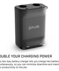 Two Bay Battery Charger For Ixx And Exx Series Cameras, Dual Dock To Keep Your Spare Batteries Juiced Up At Once, Black Finish