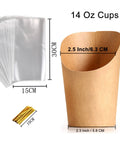 Charcuterie Cups Kit Party Ready With 60 Disposable Cups 200 Bamboo Cocktail Sticks and 60 Kraft Paper Bags in Snack Boxes