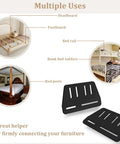 Heavy Duty Bed Frame Connector Plates Secure Headboard Tough No Sweat Assembly Screw Mount Brackets Bedroom Upgrade Hardware For Platform Beds Or Couch Sets Quick Install Today showing multiple uses for headboards, footboards, bed rails.