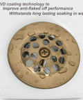 Champagne Bronze Trip Lever Tub Trim Kit With Overflow Face Plate And Strainer No Putty Gasket Tub Drain close-up view