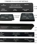 Pro Grade Set Of 7 Hand Sanding Blocks With PSA Base Auto Body Sanding Kit details, various sizes labeled, PU material