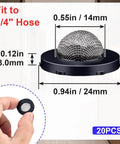 Twenty Pcs Stainless Steel Hose Washer With Screen Filter And 1 Inch Garden Hose Gasket Kit For Washing Machine Anti-Clog Water Supply Strainer Inlet Repair Accessories That Actually Work Real Good, 3/4 hose, 20pcs