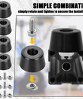 Anti Vibration Rubber Feet Set for 2020 Aluminum Extrusion Profile 16 Damper Pads with M4 T Nuts and Screws Fits 3D Printers, black rubber feet and hardware shown