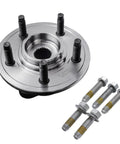 Front Wheel Bearing Hub Assembly for Ford Explorer 2002 2005 Lincoln Aviator 2003 2005 Mercury Mountaineer 2002 2005 5 Lug With ABS Sensor Wire 2 Pack Front Hubs Replacement showing 5-bolt pattern and bolts