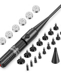 Beast Bore Sight Kit With Red Laser 16 Adapters For 17 To 12 Gauge Calibers User Friendly Button Switch with batteries and adapters