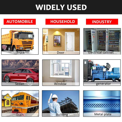 VUAOHIY rubber weather stripping grid: 9 uses, truck, door, cabinet, sedan, window, generator, train, building, plate.