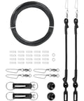 Upgraded Single Outrigger Rigging Kit All In One No Fuss With 400Lb Mono Line Release Clips Pulley Snap Swivels Crimps Ball Stops And Rings For Outrigger Setup kit parts