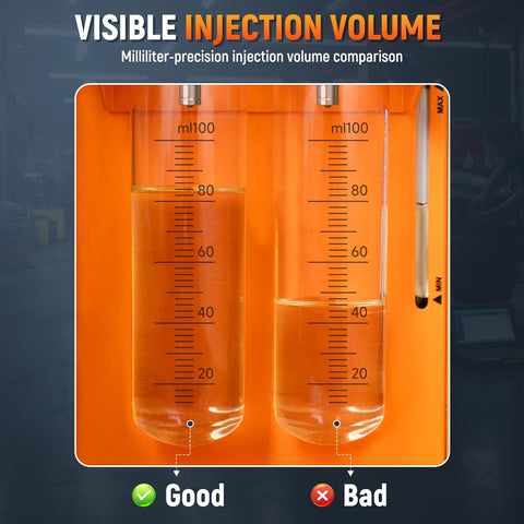 Fuel Injector Tester For Six Volt And Twelve Volt MPI Injectors Fix Misfire And Rough Idle Visualize Spray Pattern And Flow Rate