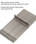 50 Pack Steel Knitting Machine Needles Set For Quick Swaps And Smooth Weaving Durable Crafting Tool Accessories For DIY Knitters Replacements For Your Knitting Projects Easy Install Pro Grade Quality, 50 steel needles