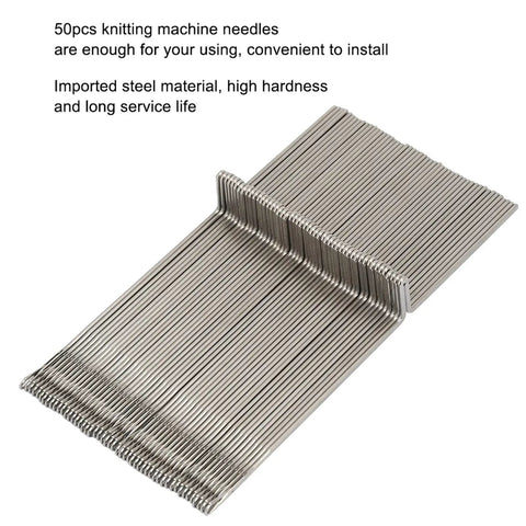 50 Pack Steel Knitting Machine Needles Set For Quick Swaps And Smooth Weaving Durable Crafting Tool Accessories For DIY Knitters Replacements For Your Knitting Projects Easy Install Pro Grade Quality, 50 steel needles