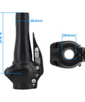 Beefy Aluminum BMX Conversion Stem Adapter For Folding Bikes And Folding Electric Bikes, 125mm Length, Black Frost Finish