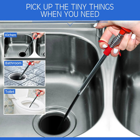 Telescoping Magnetic Pickup Tool Set With Extendable Claw Grabber, Bendable Spring, Inspection Mirror, 2 Pound And 20 Pound Magnetic Sticks, Great For Home Repairs, Drain Cleanup, And Fathers Day Gift