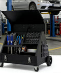 Magnetic Speaker Mount for Golf Carts Boats ATVs and UTVs Easy Strap Rail Mount, tool storage with wheels and open top.