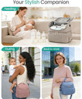 Straight Up Game Changer Super Chic 12l Insulated Breastmilk Cooler Bag With Double Deck Layout Detachable Dividers Plus Totally Leakproof Bottom Zone For Hassle Free Pumping Storage with bottles and moms.