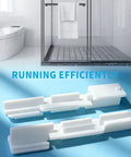 Framed Sliding Shower Door Bottom Guide White for glass shower doors track guide replacement parts shown with bathroom view.