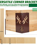 Hella Sturdy 4 Pack 8 Inch Corner Brackets For Raised Garden Bed With Wood Planter Box showcasing dragonfly cutouts on metal braces.