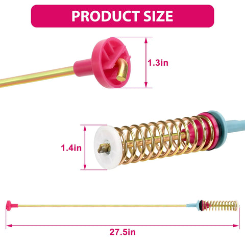 Washer Suspension Rods Twenty Seven Point Six Inch Precision Fit For WA54R7200AV US And WA54R7200AW US Replacement Parts To Cut Noise And Vibrations And Say Bye To Racket For Your Samsung Front Load Laundry Quiet And Running Smooth. 27.5in size diagram