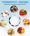 Image of adjustable temperature knob for Slick 1.6 Cubic Foot Compact Mini Fridge With Freezer And Small Upright Kitchen Unit.