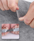 Hands demonstrating the Heavy Duty Polyethylene Decoupling Membrane For Walls And Floors, showing flexibility and layered texture.