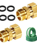 Two Pack 3/4 Inch Garden Hose Swivel Fittings, 360 Degree Male To Female Hose Adapter, No Leak Design With Four Washers And Tape, Easy Connect, Prevents Kinks, Durable Outdoor Watering Connector, brass fittings and sealing tape