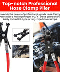 Pro Grade Hose Clamp Kit With Pliers Set Workhorse 9 In 1 Fuel Line Tool Kit in use on automotive engine