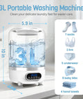 Ultra Compact Cordless Washing Machine, Portable Mini Laundry Spinner For Underwear And Socks, 3L capacity with socks and baby clothes.
